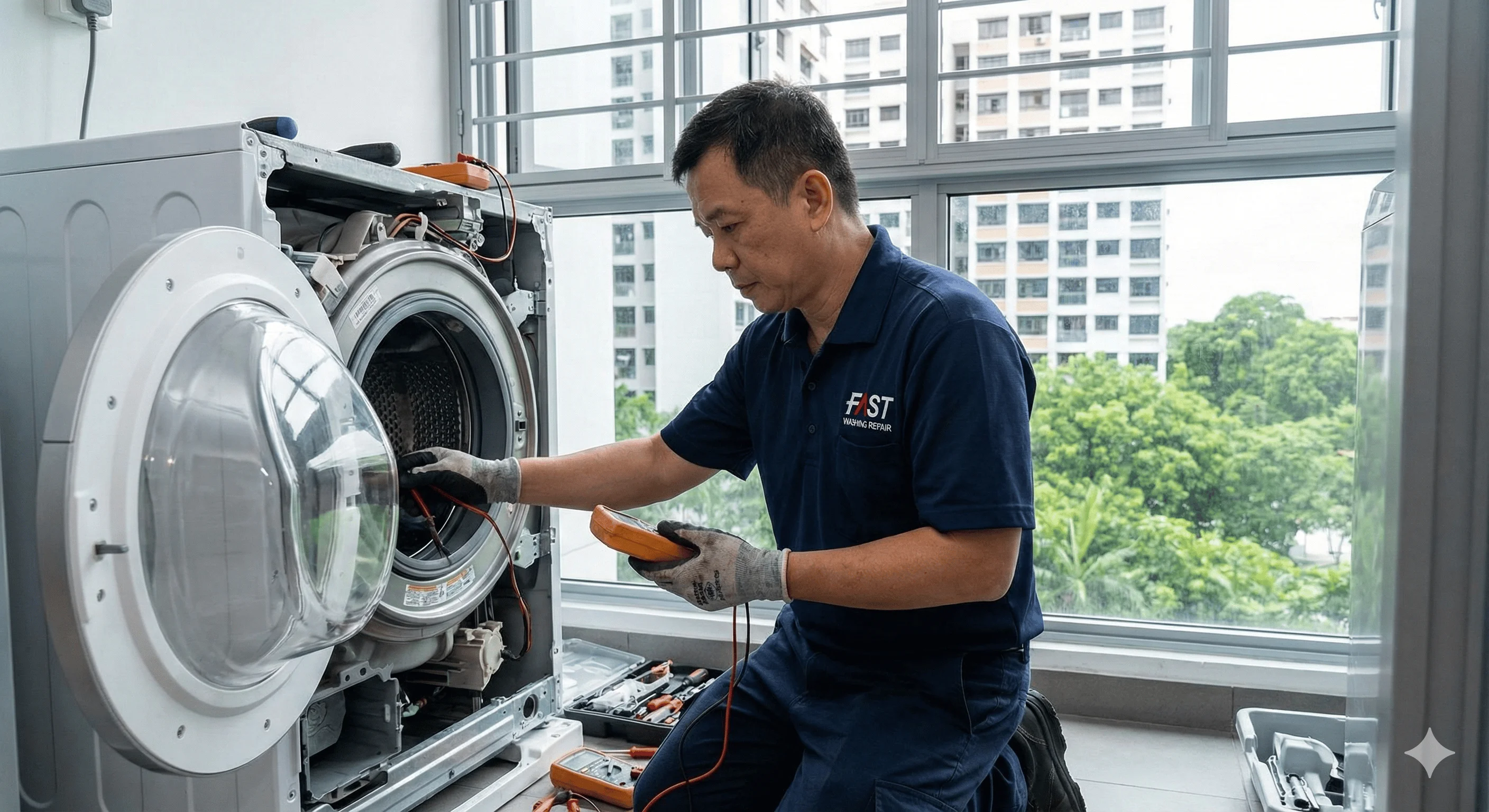 Fast Washing Repair service van